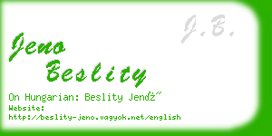 jeno beslity business card